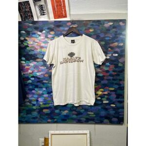 Vintage 1998 Harley Davidson Regency Jacksonville FL Graphic T-Shirt White L